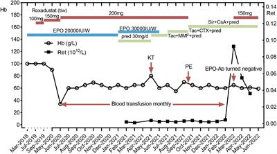 Case report: Dynamic antibody monitoring in a case of anti-recombinant human erythropoietin-mediated pure red cell aplasia with prolonged course after kidney transplantation